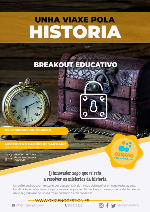Breakout Educativo Unha Viaxe pola Historia Oxígeno Gestión
